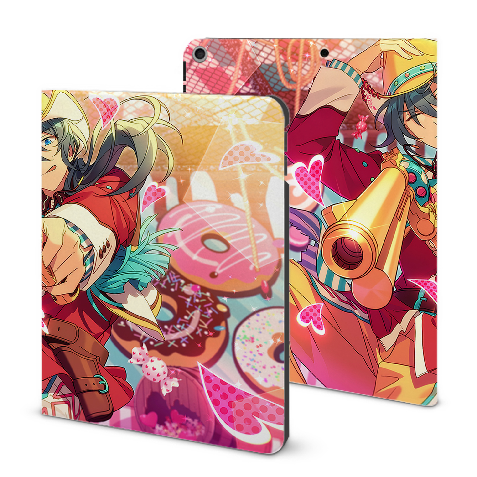 （画像用） あんさんぶるスターズ! Ensemble Stars IPad ケース ブック型 PUレザー TPU 耐衝撃 軽量 薄型 ペン収納なし 全面保護 IPad 各モデル対応
